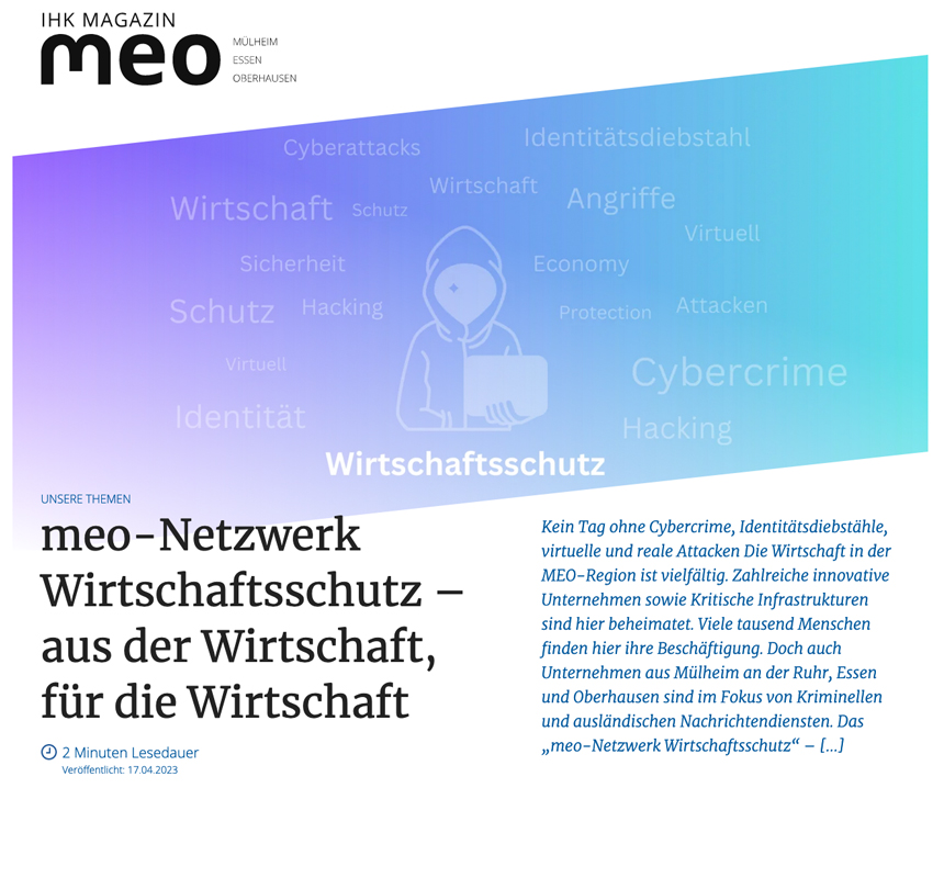 meo-Netzwerk Wirtschaftsschutz – aus der Wirtschaft, für die Wirtschaft